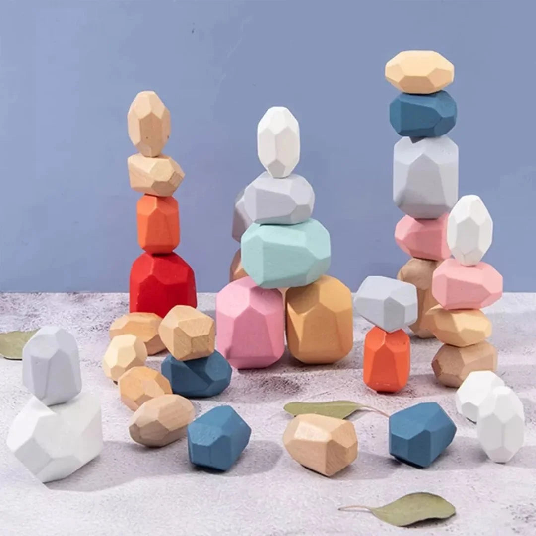 Montessori Holz Balanciersteine für Kinder