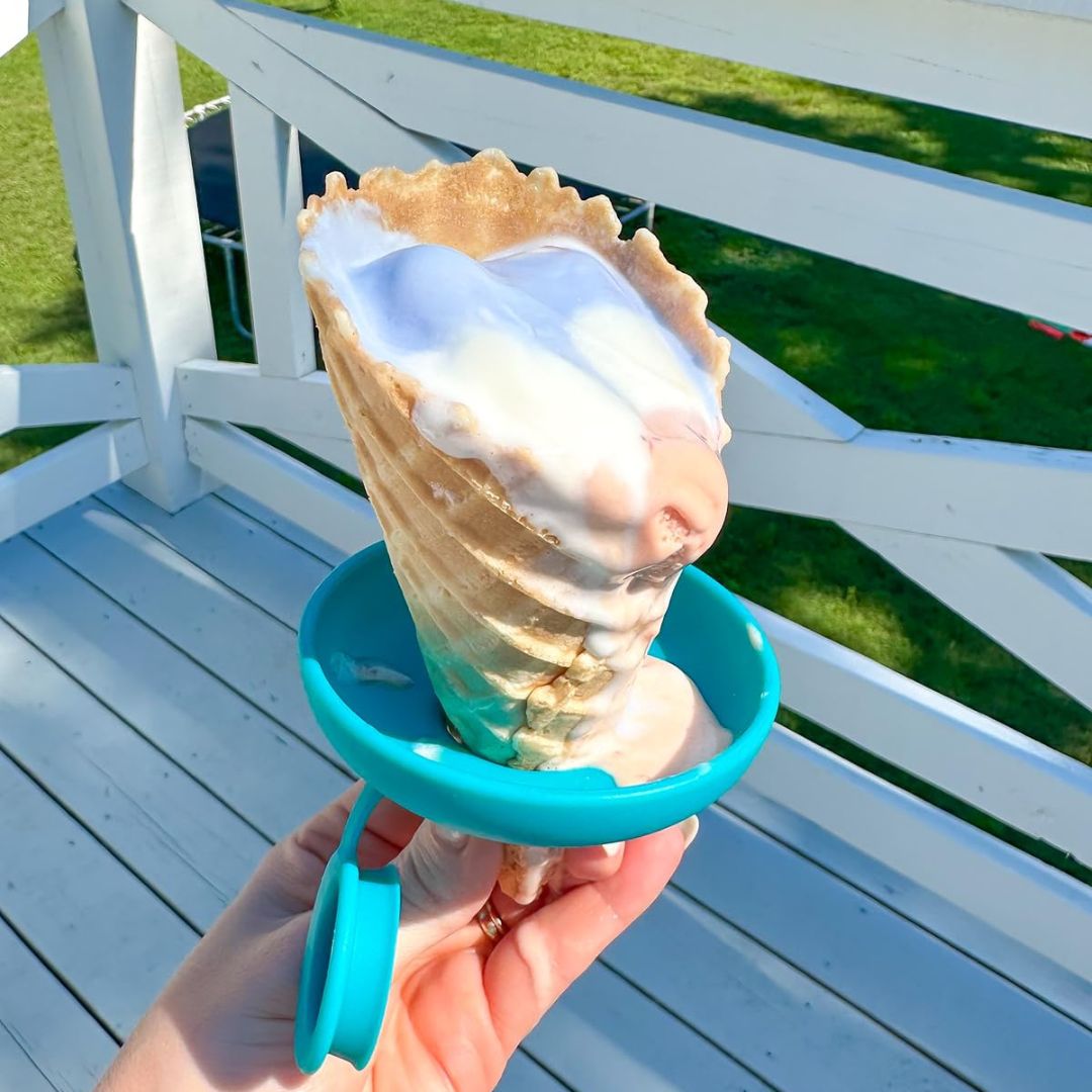 Anti-Klecker Schutz zum Eis essen