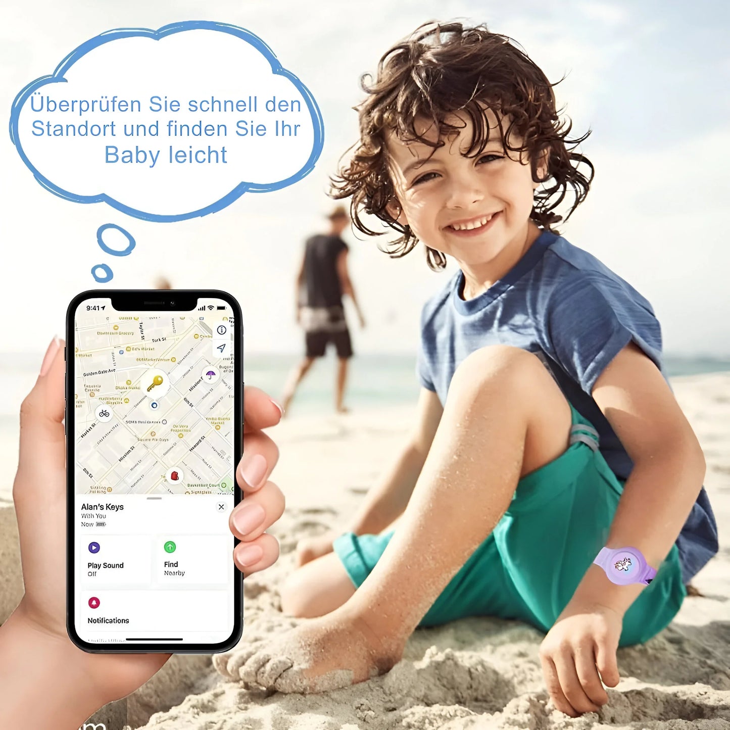 Air-Tag Armband für Kinder