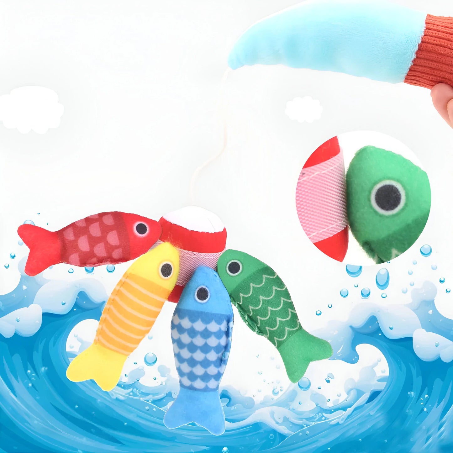 PlüschTeich - Montessori-Spielteich mit Plüsch-Fischen