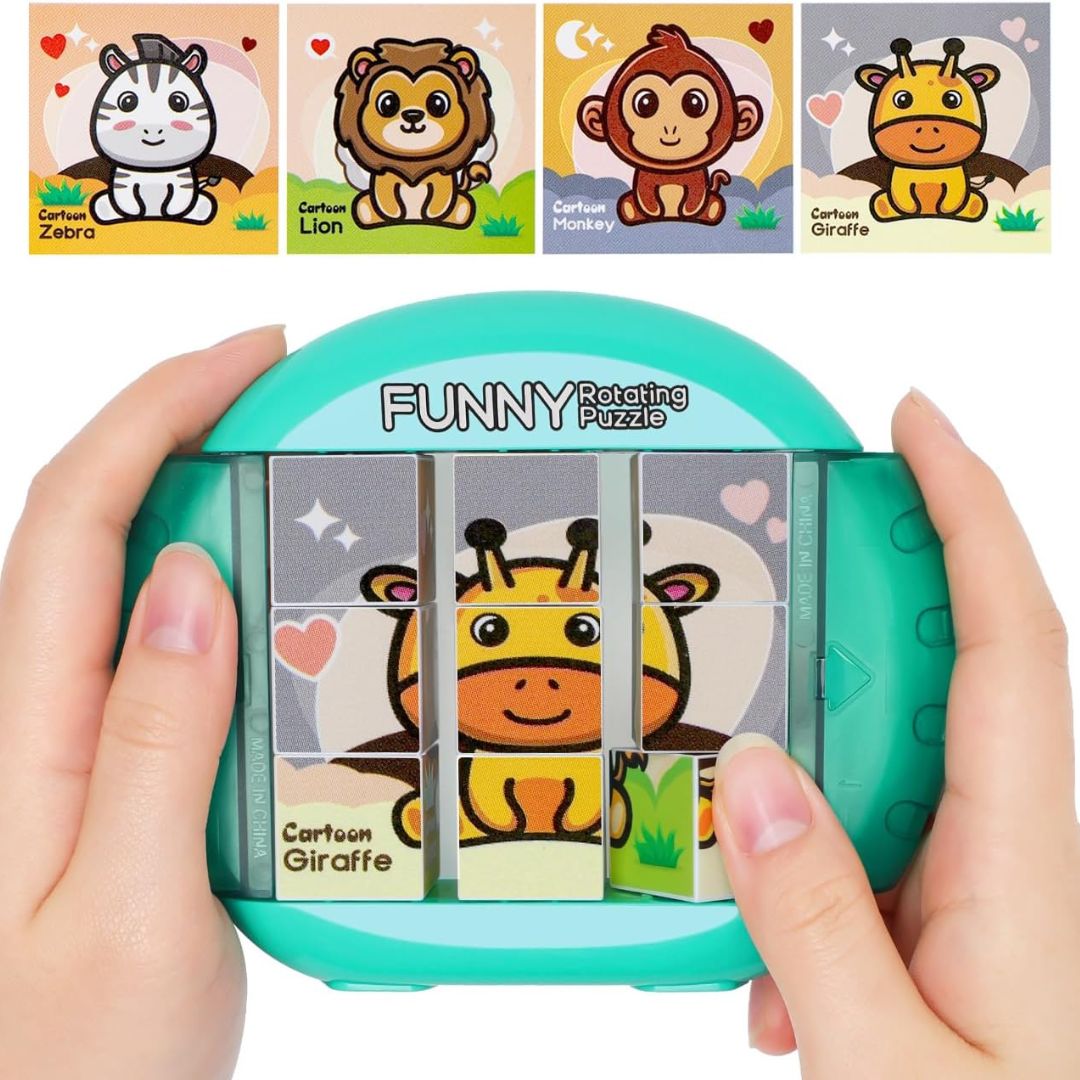 Tierisches Drehpuzzle für Kinder