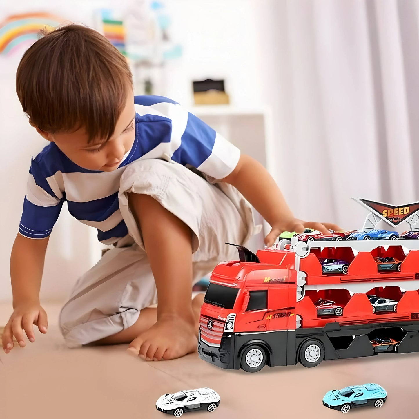 Kinder LKW mit Rennstrecke