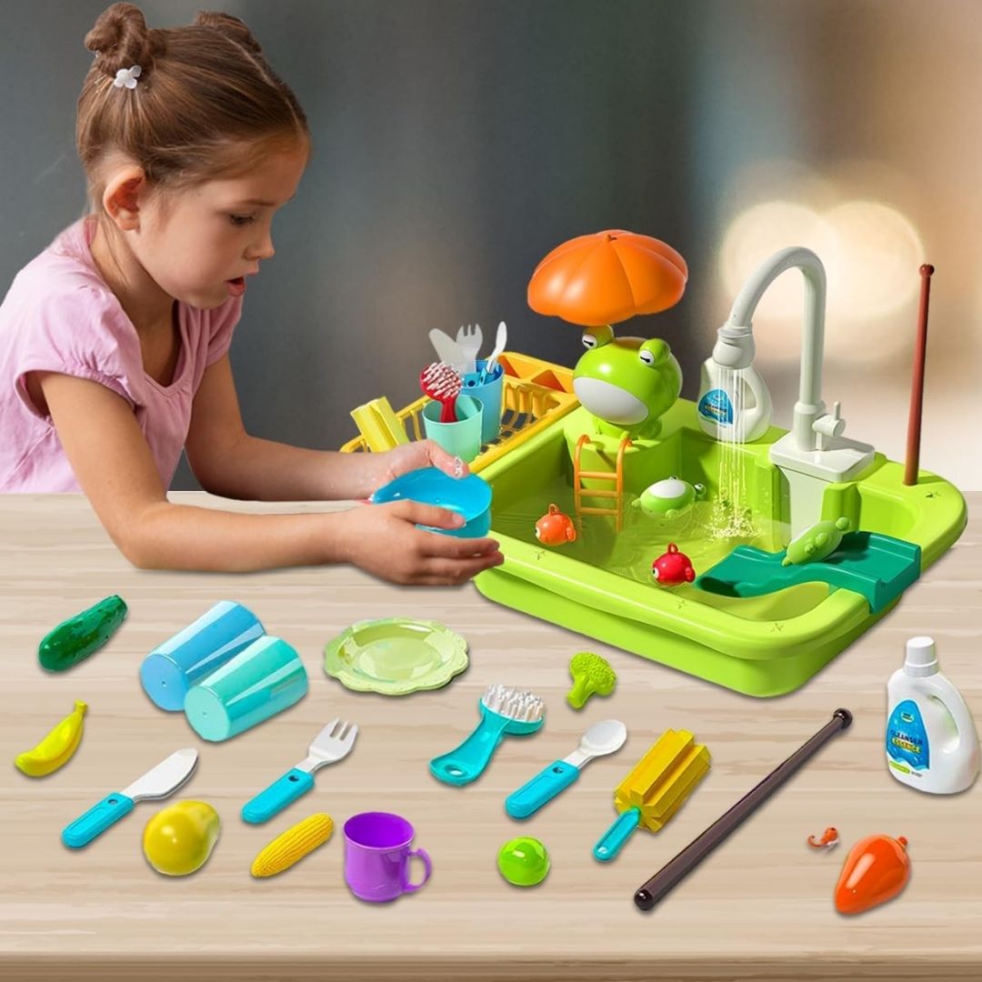 Kinder Spülbecken mit echtem Wasserhahn