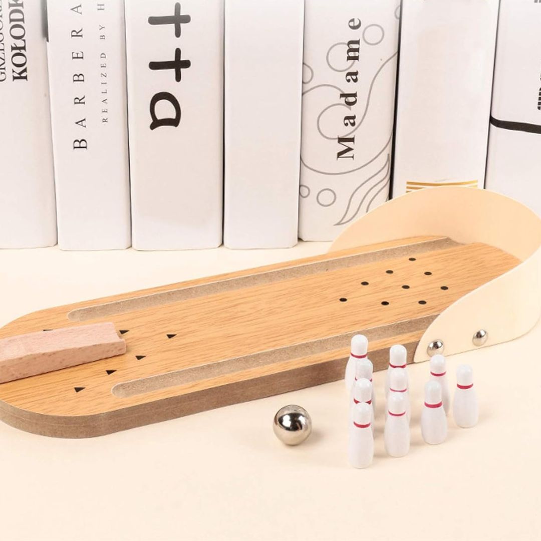 KegelSpaß – Mini-Bowling aus Holz für Kinder