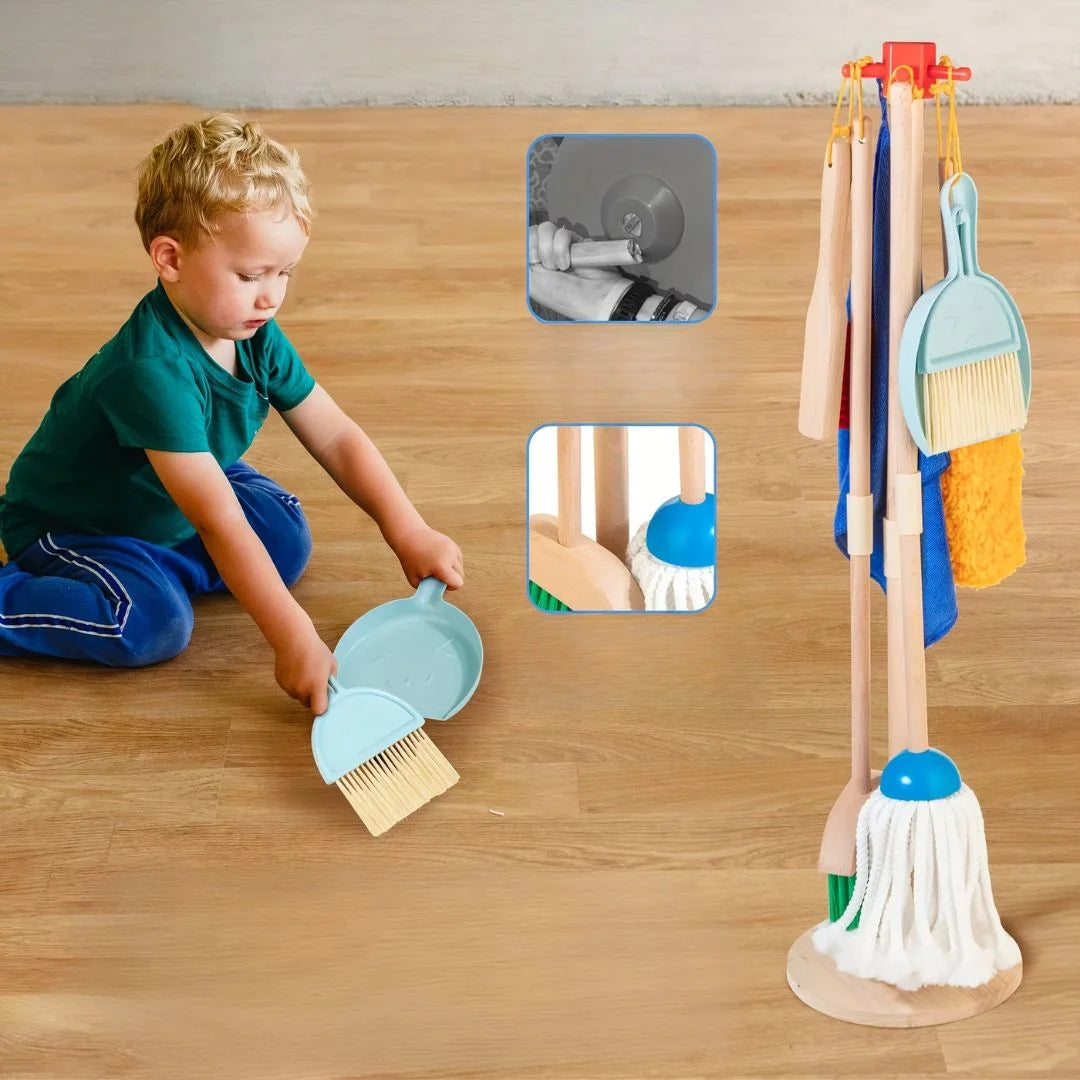 Montessori Putzset aus Holz