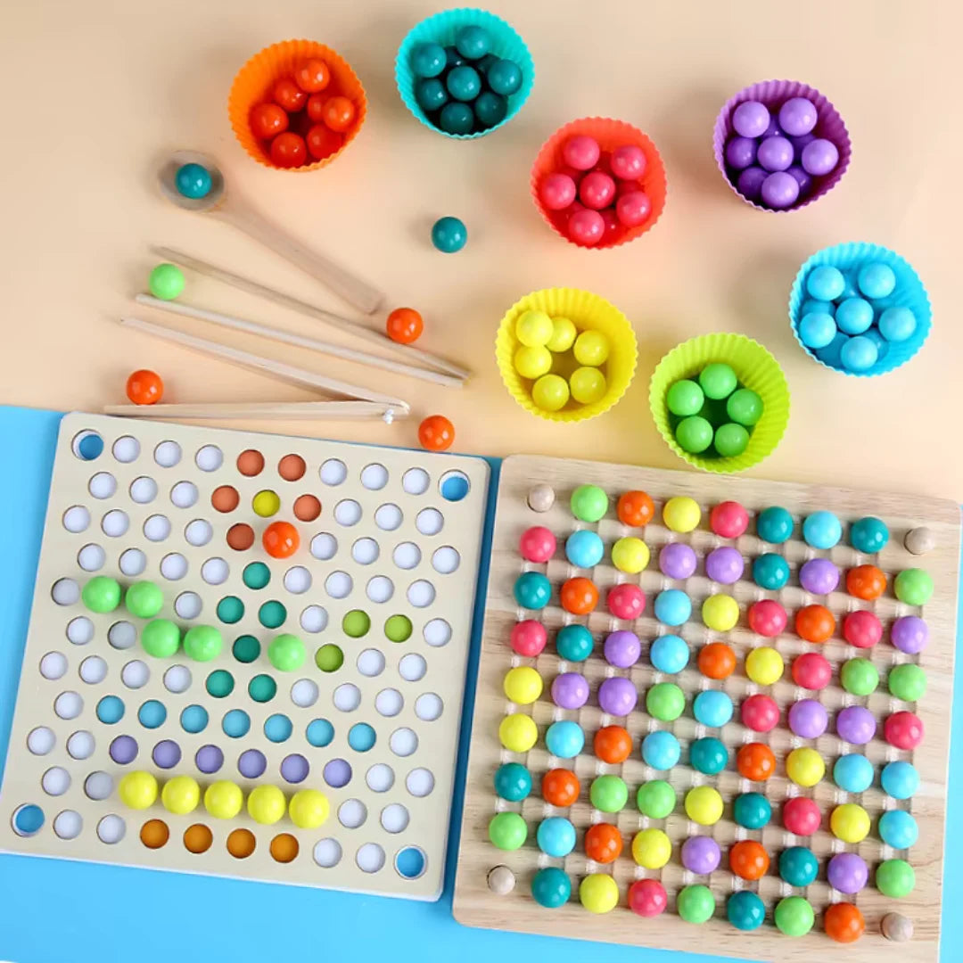 Montessori Holzkugel Sortierspiel