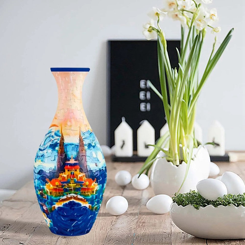 3D Puzzle Vase für echte Blumen