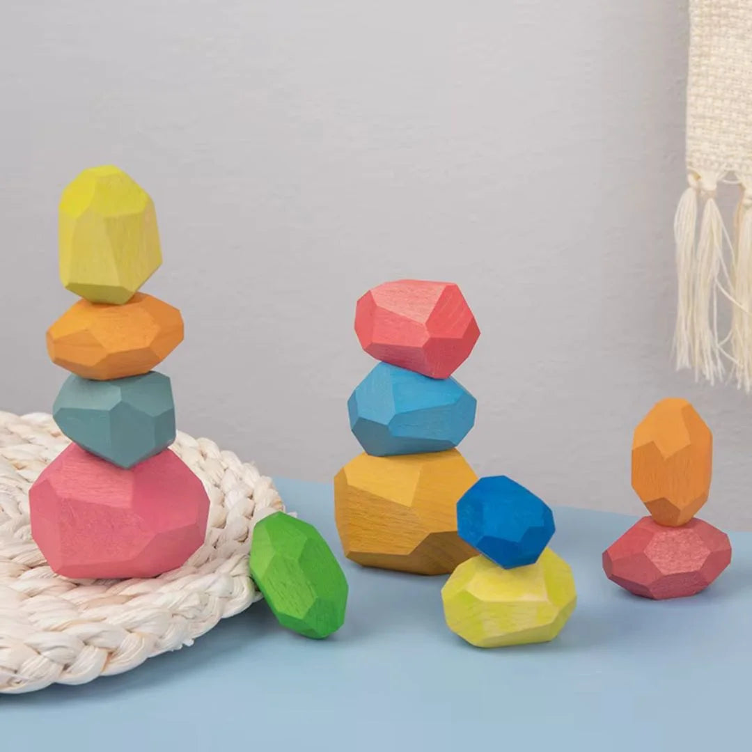 Montessori Holz Balanciersteine für Kinder