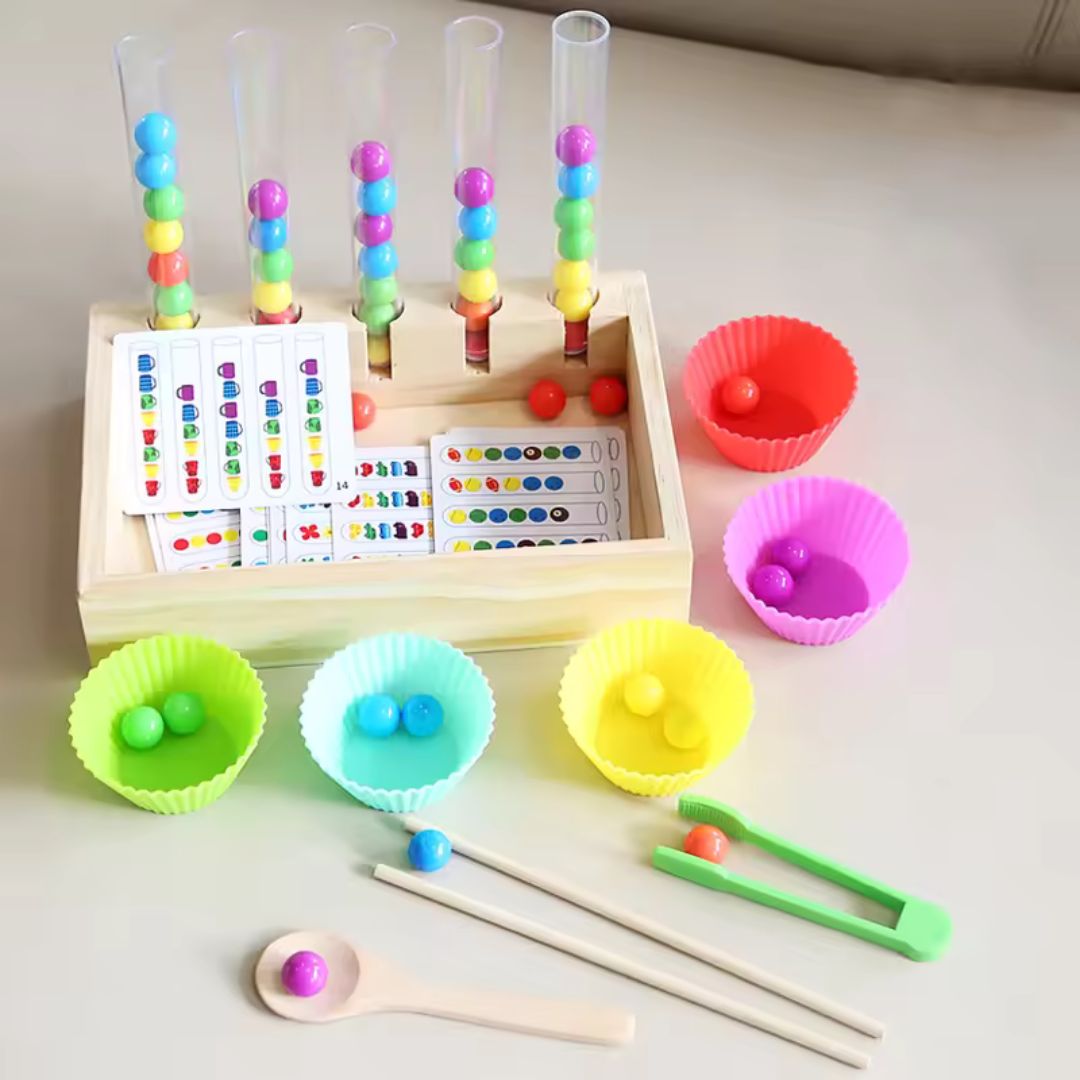 Montessori Reagenzglas Farben Spiel