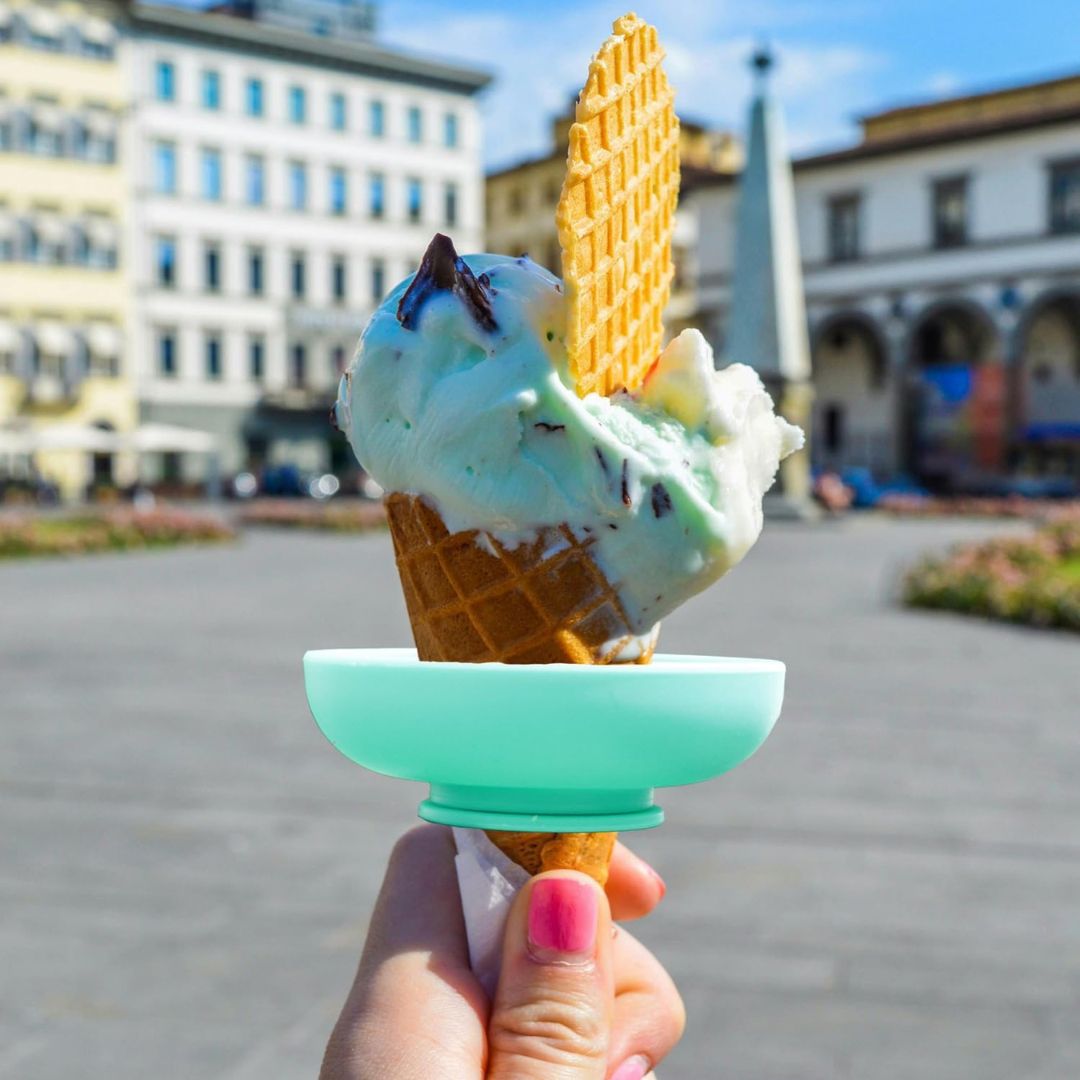 Anti-Klecker Schutz zum Eis essen
