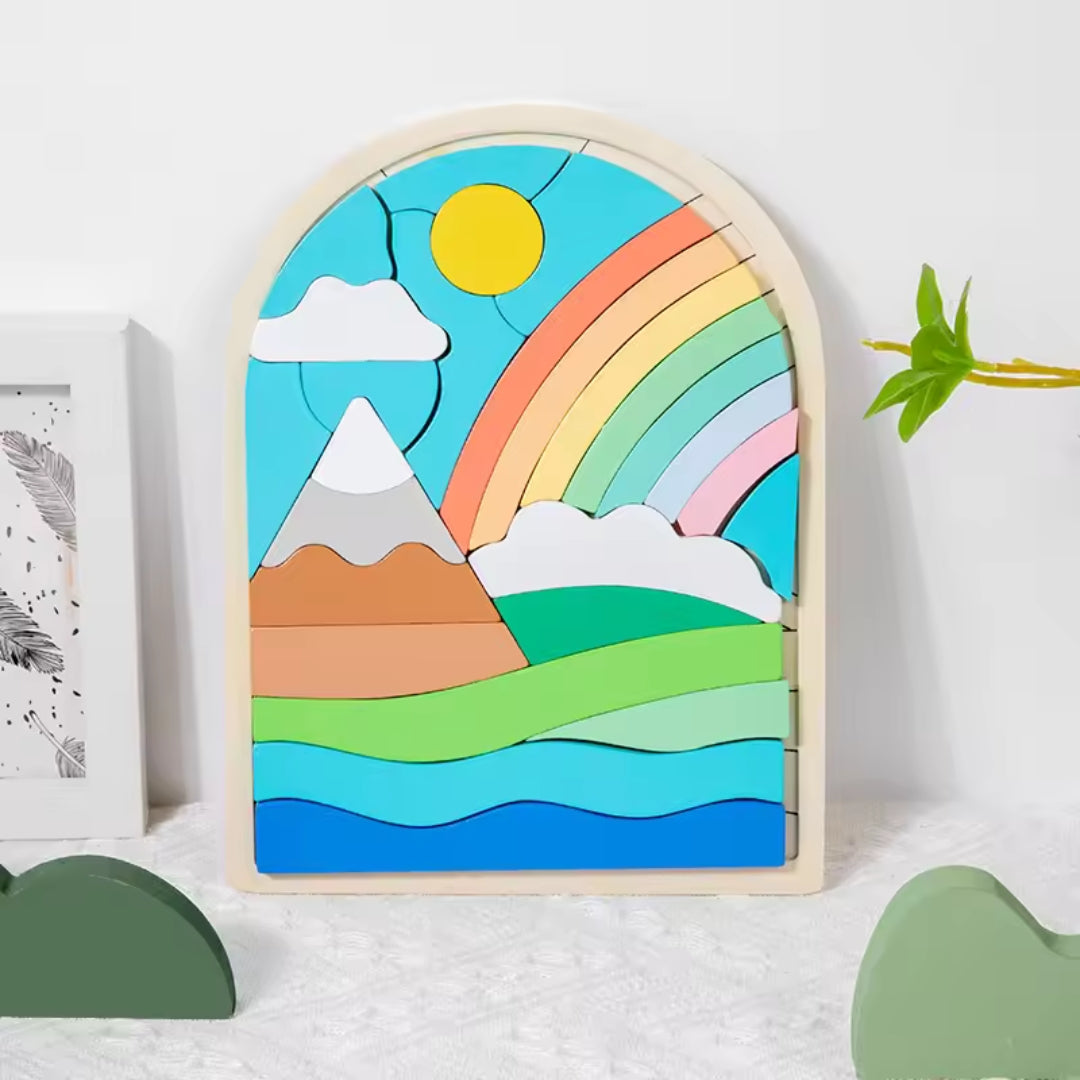 Bunte Regenbogen-Bausteine für Kinder