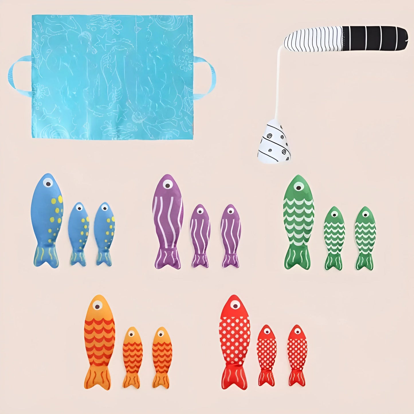 PlüschTeich - Montessori-Spielteich mit Plüsch-Fischen