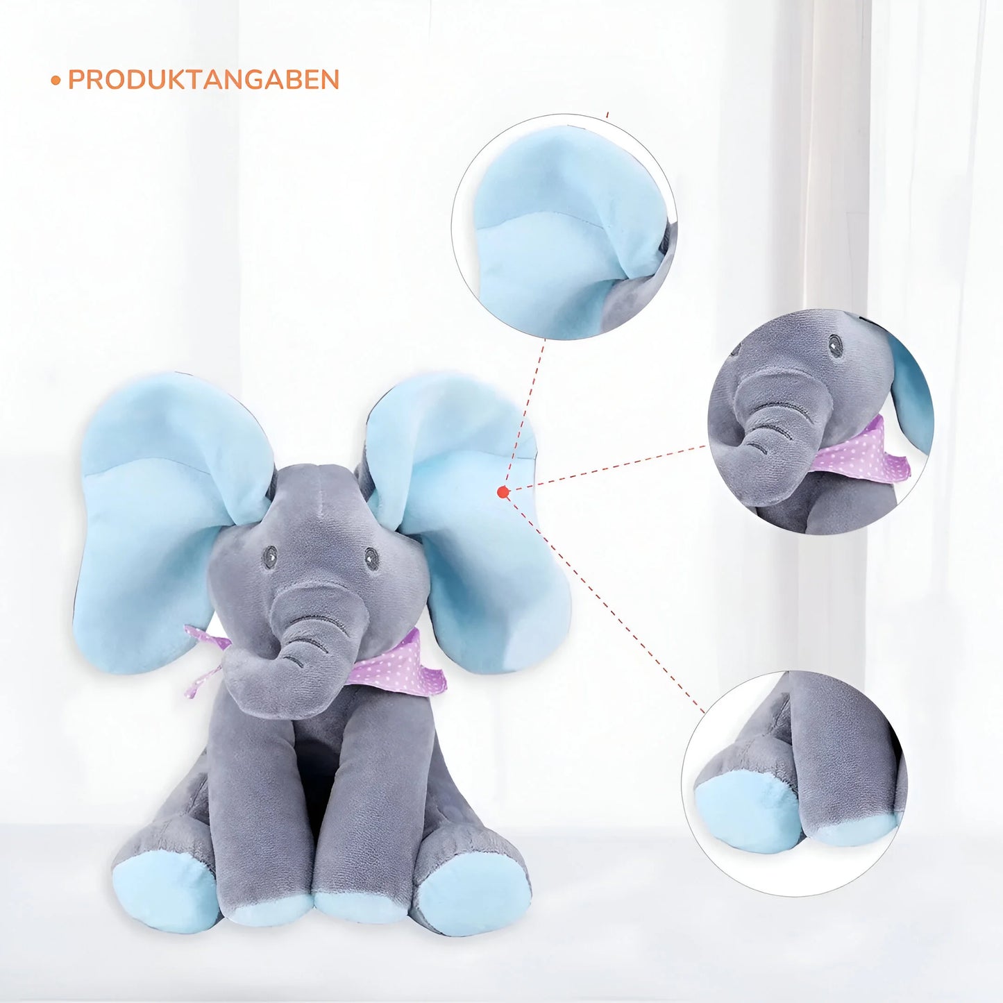 Interaktiver & Musikalischer Plüsch Elefant