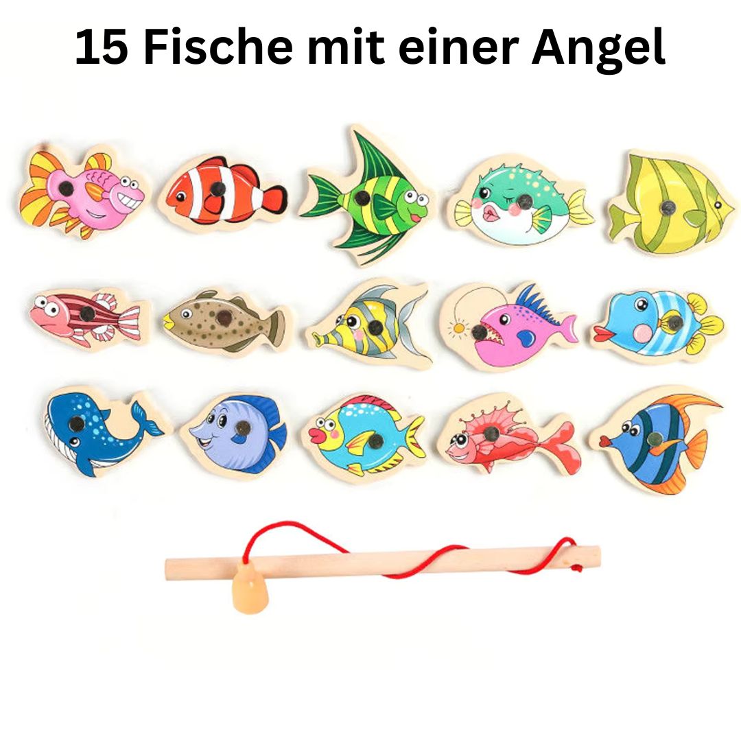 Montessori Fischen Spiel aus Holz für Kinder