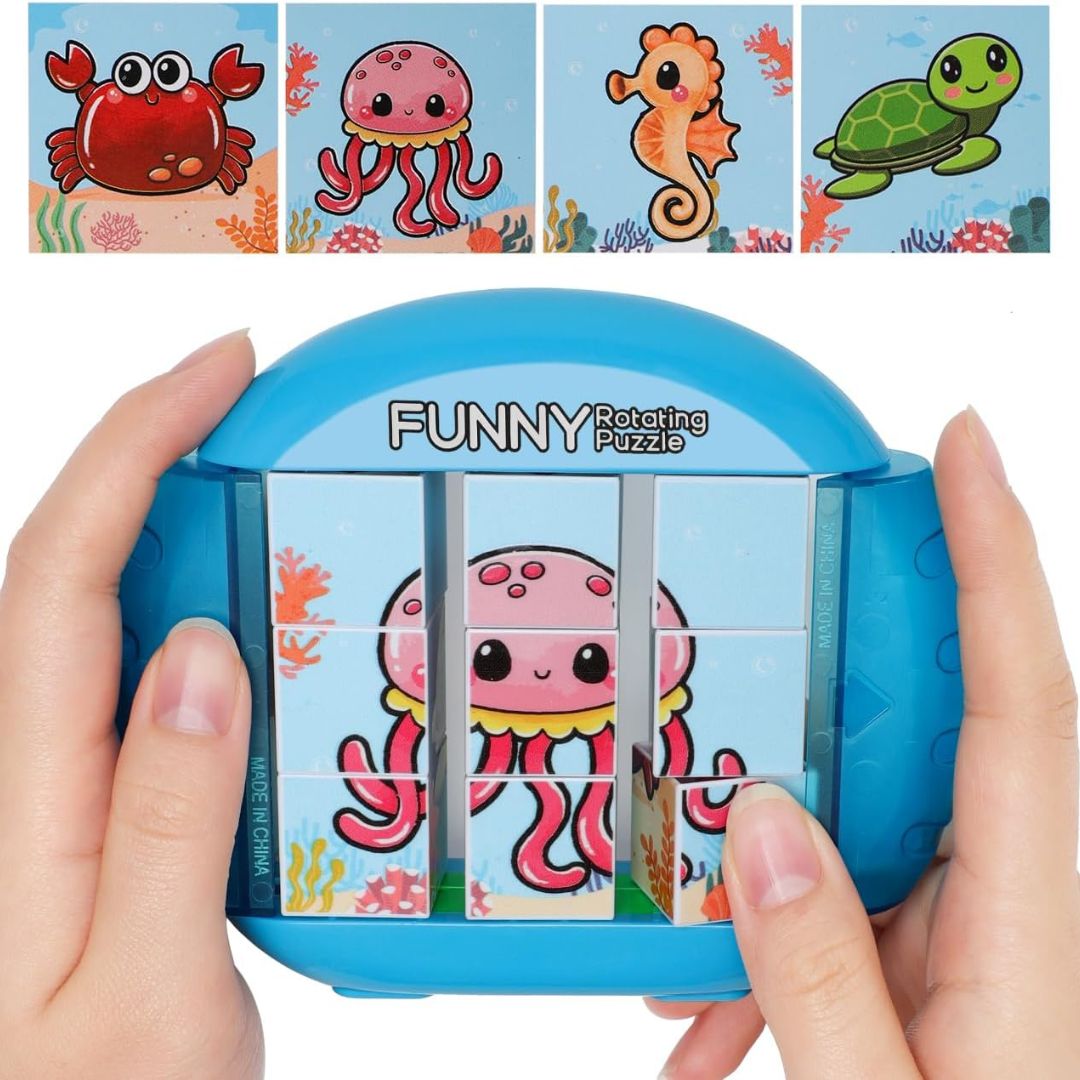 Tierisches Drehpuzzle für Kinder