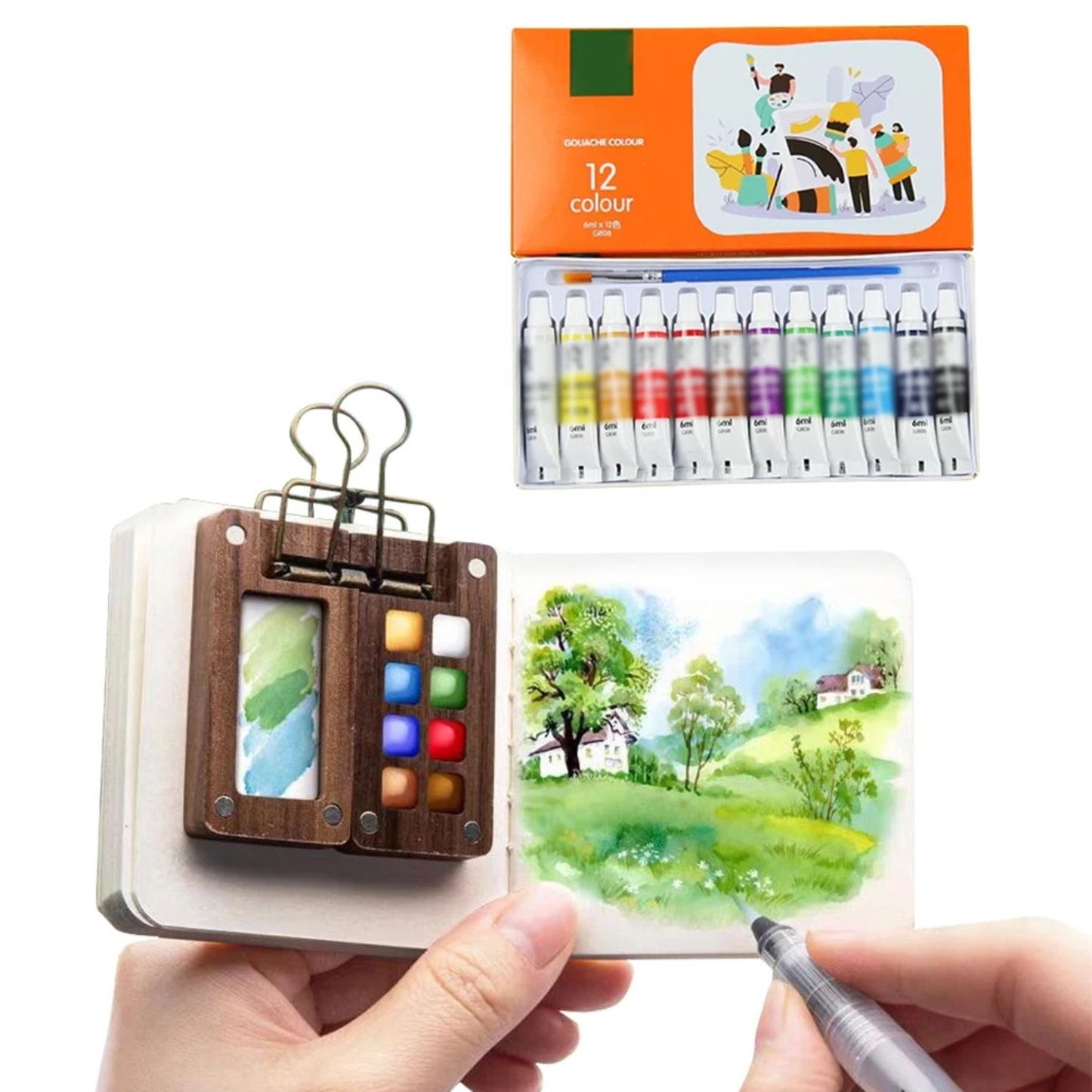 Kreatives Taschen Aquarell Set