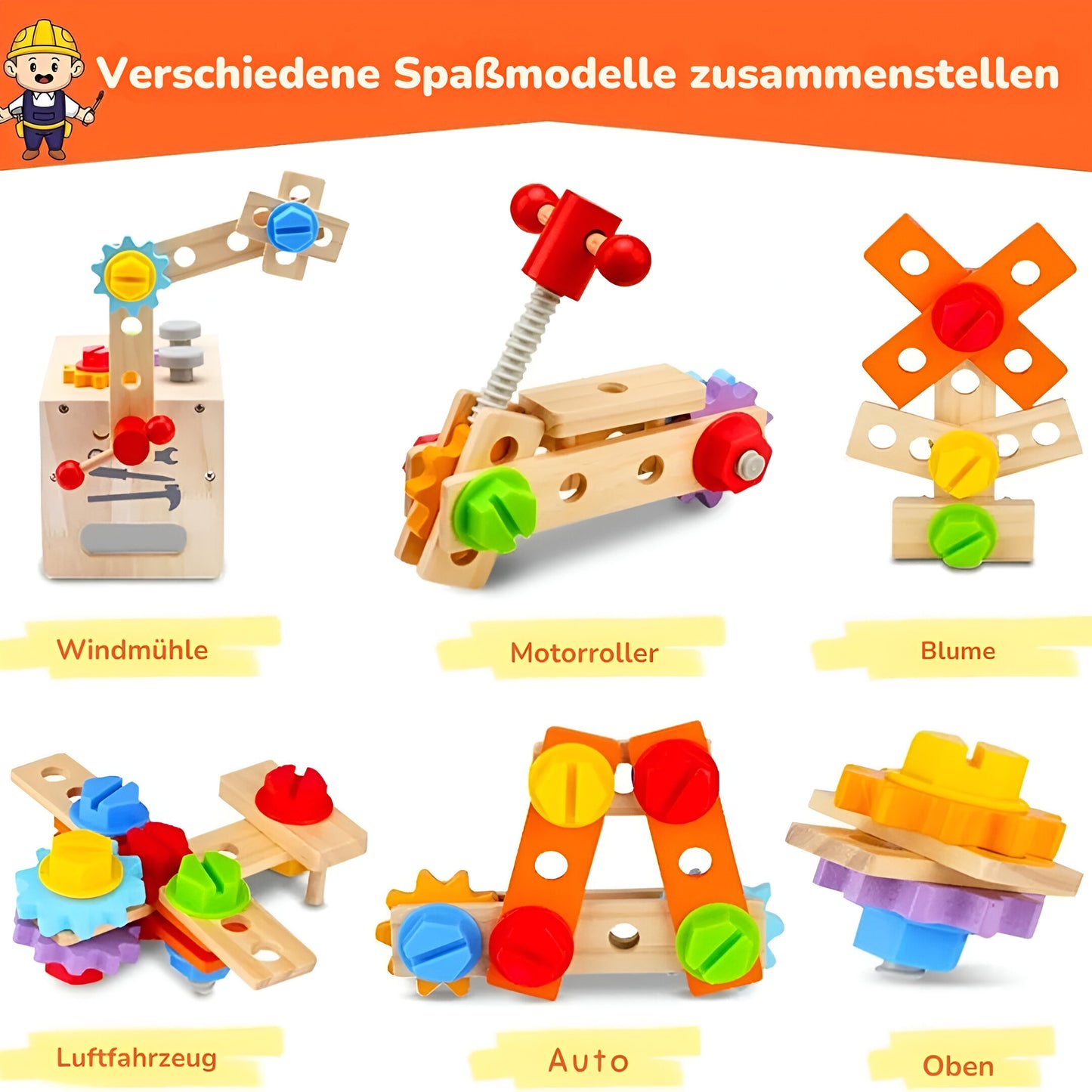 Tischler-Werkzeugset für kleine Baumeister