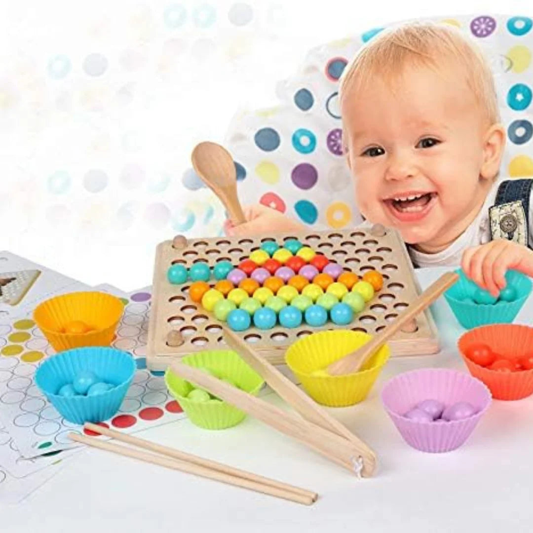 Montessori Holzkugel Sortierspiel