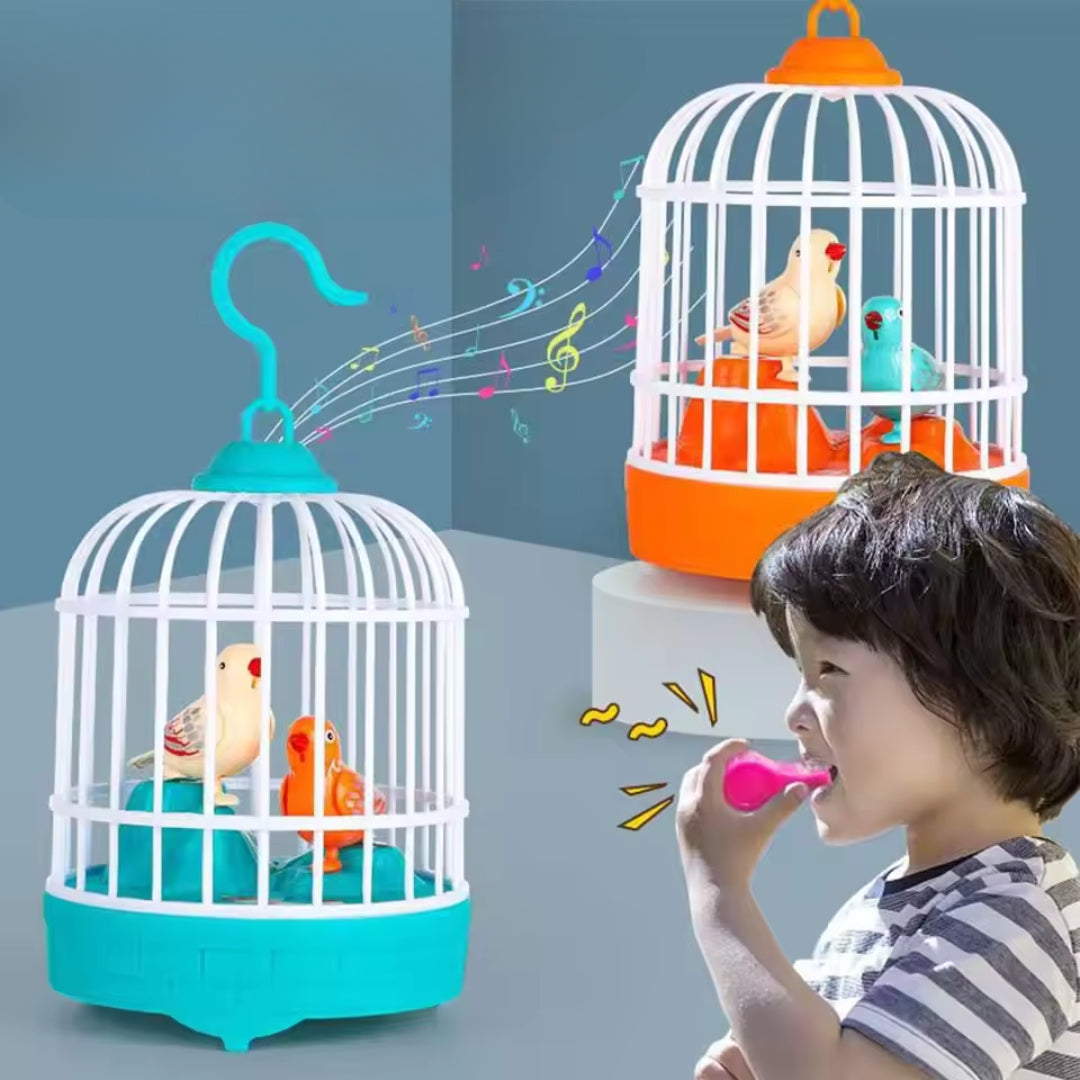 PlauderVogel – Sprechender Vogel im Spielkäfig für Kinder