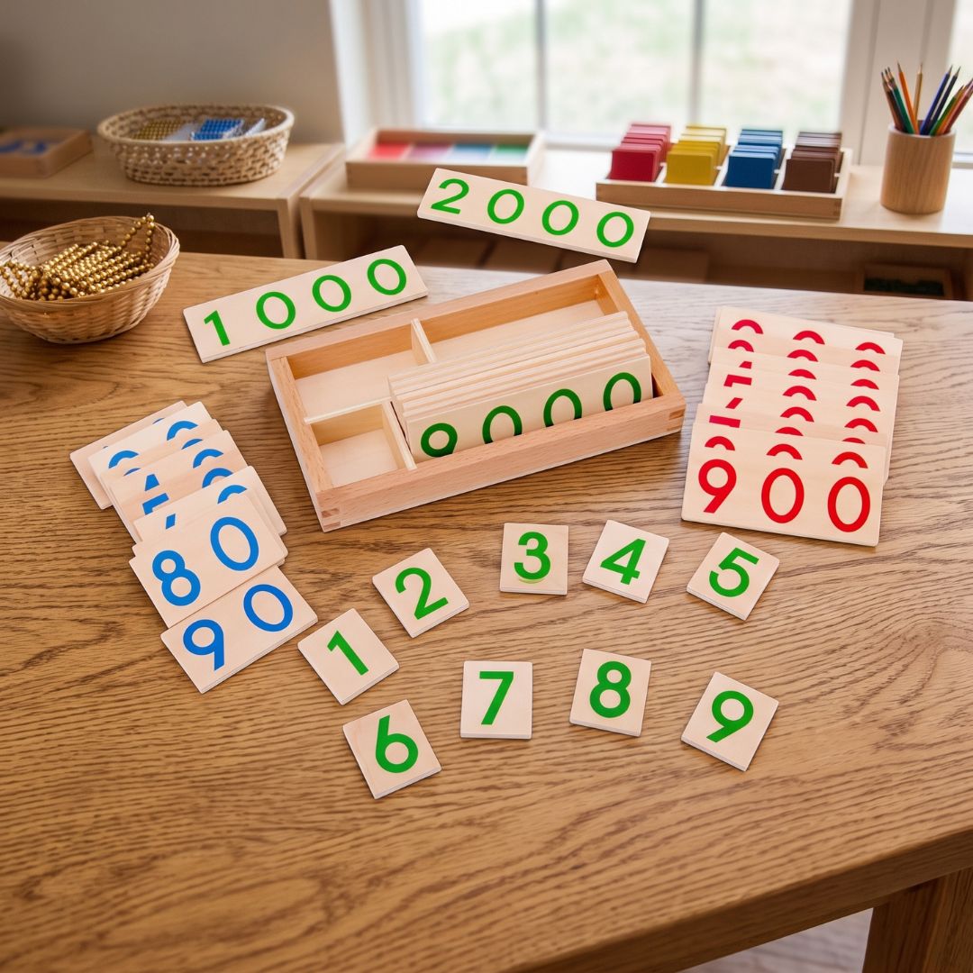 ZahlenFreund - Montessori Zähllernspiel aus Holz