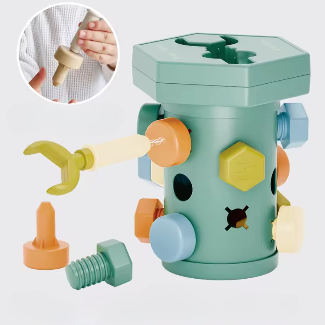 SchraubSpaß – Montessori Schrauben-Spielset für kleine Tüftler