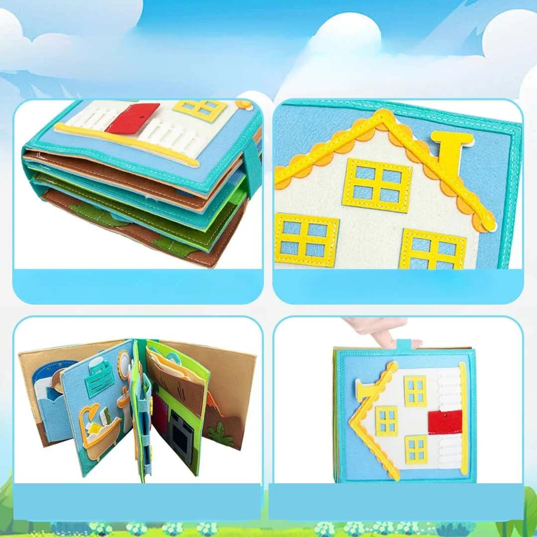 Montessori Bauernhof Stoff Buch
