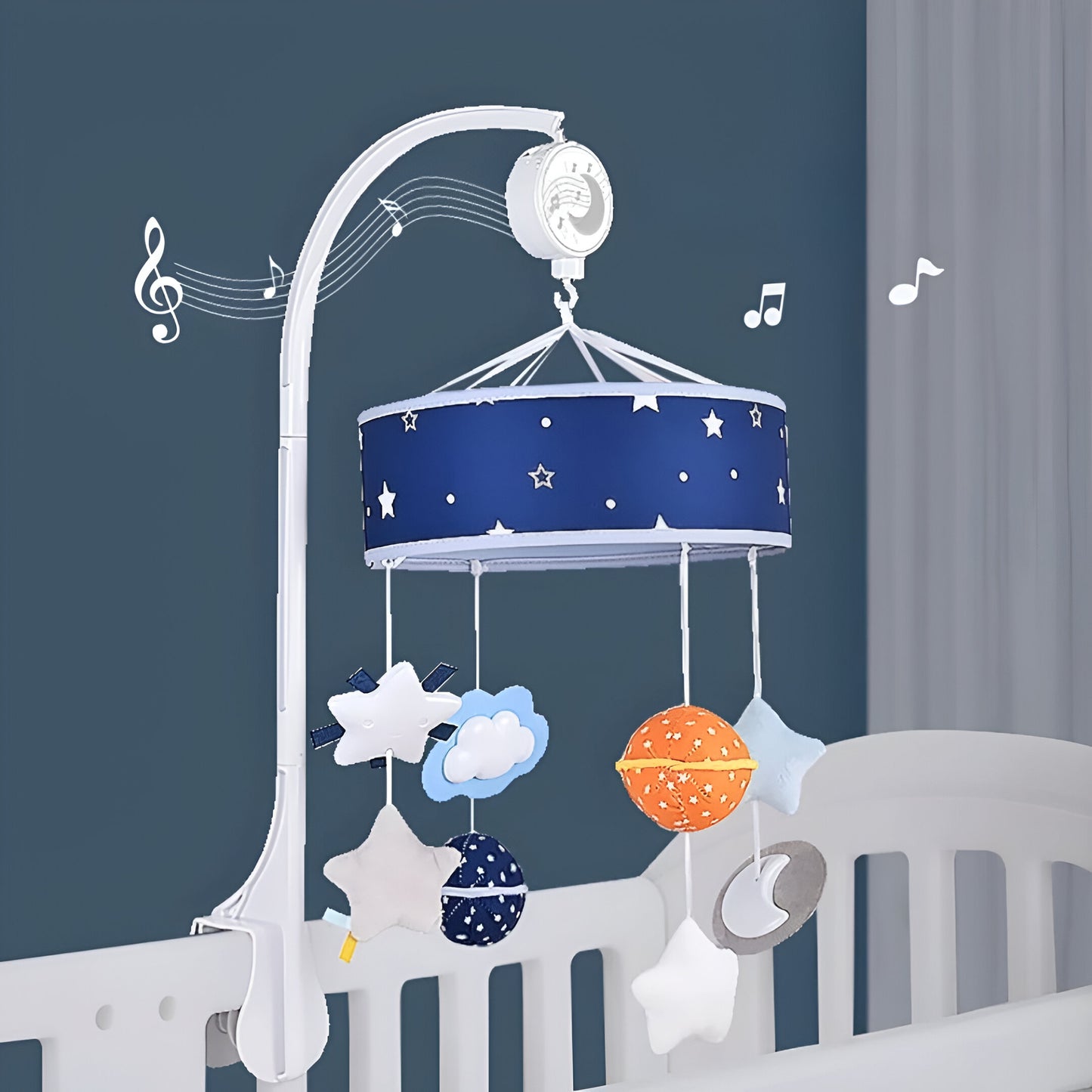 SternenKlang – Musik-Mobile mit Spieluhr fürs Babybett