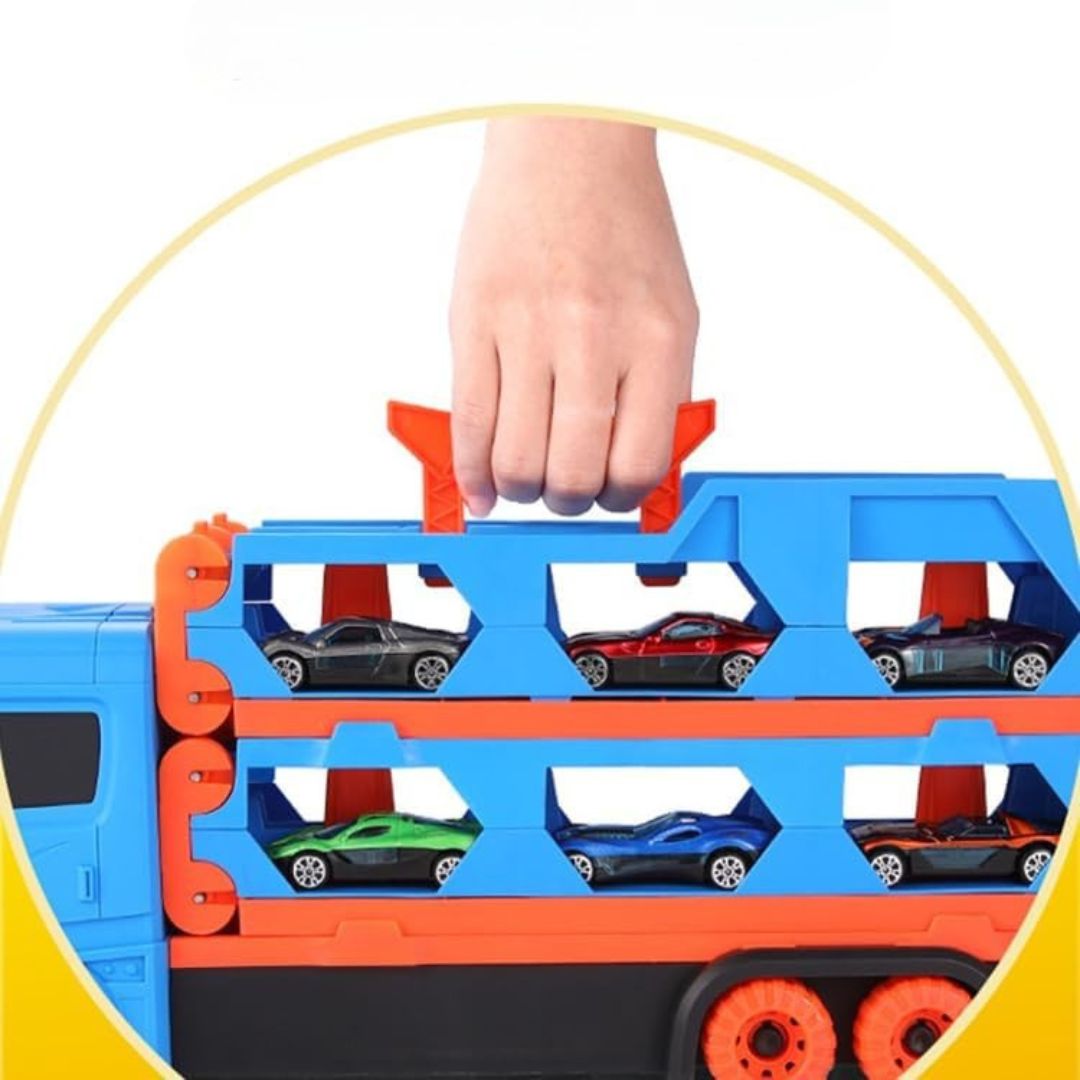 Spielzeug Auto Truck mit Rennstrecke