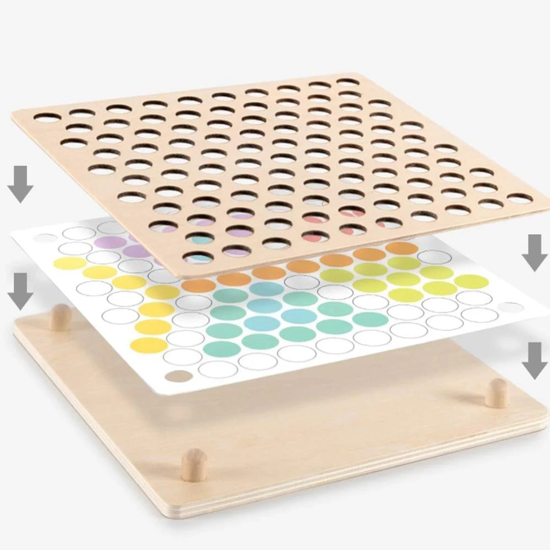Montessori Holzkugel Sortierspiel