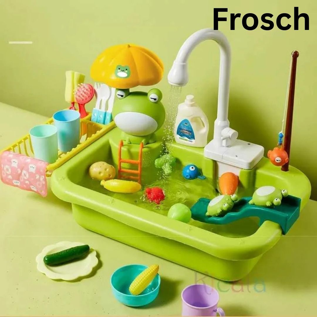 Kinder Spülbecken mit echtem Wasserhahn