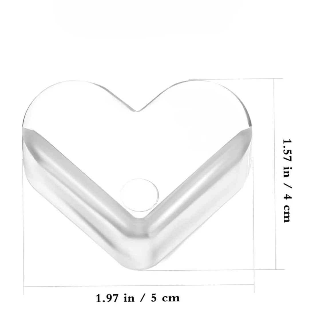 Transparenter Eckenschutz in Herzform