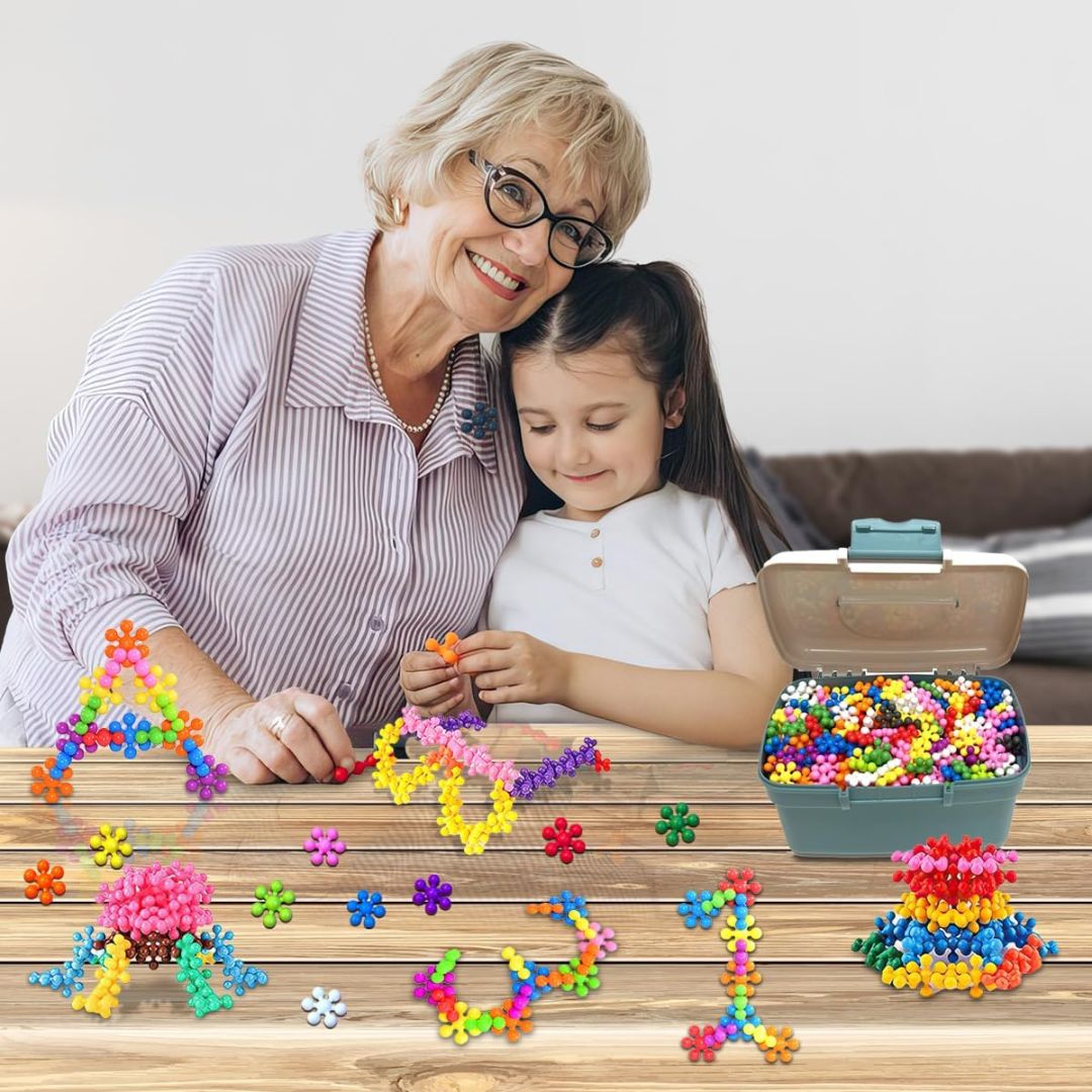 Montessori Flocken Spielbausteine