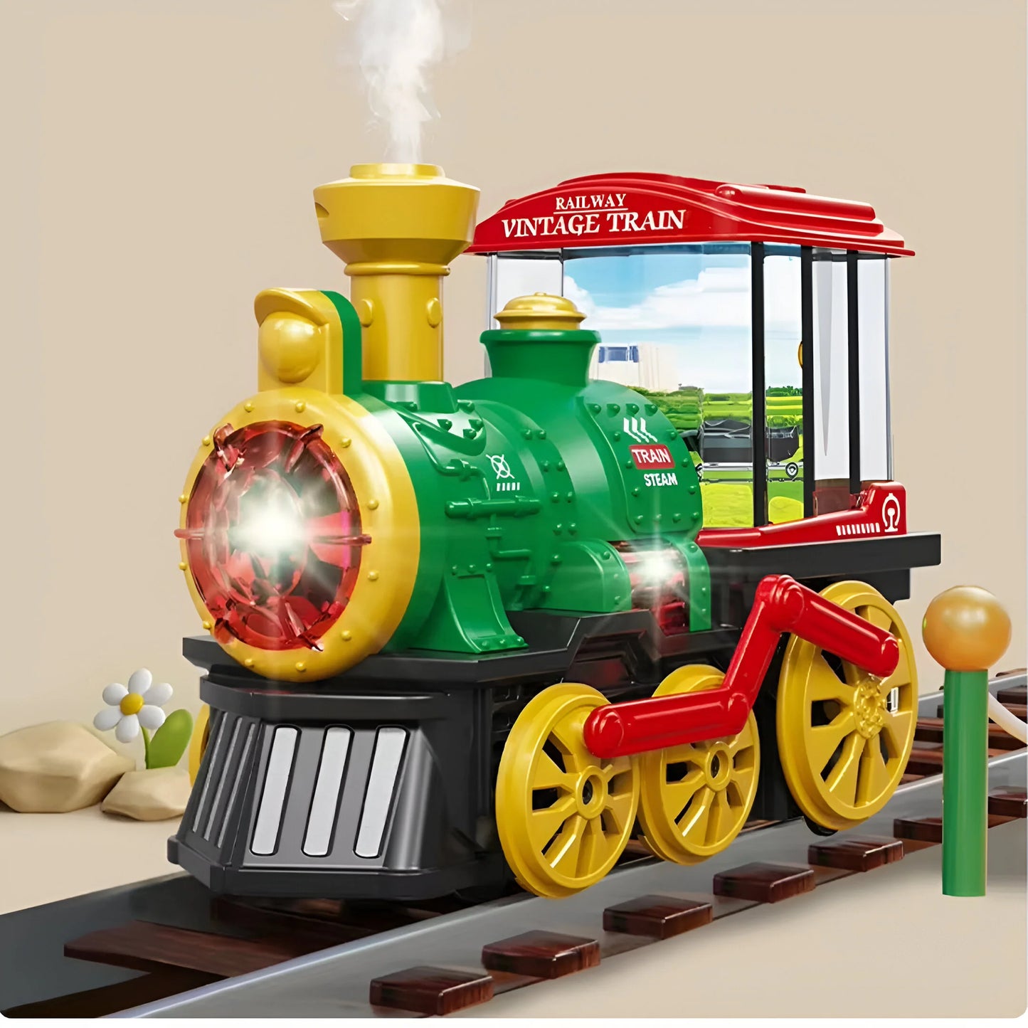 Dampflokomotive mit Echtem Dampf