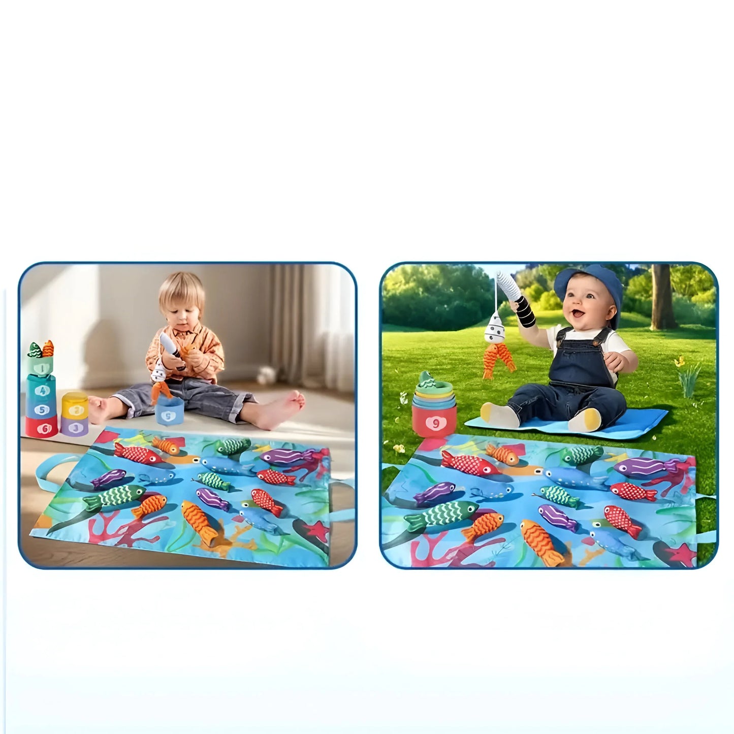 PlüschTeich - Montessori-Spielteich mit Plüsch-Fischen