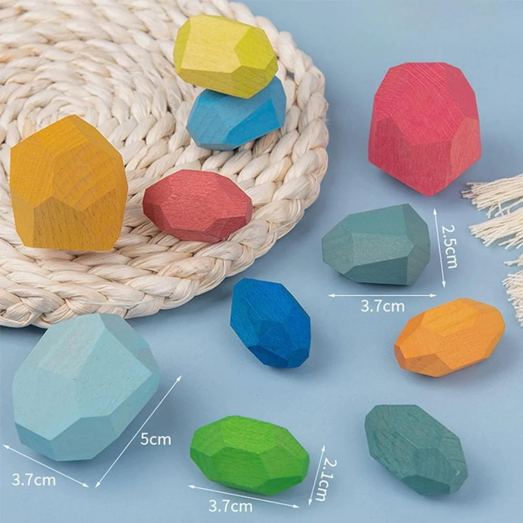 Montessori Holz Balanciersteine für Kinder