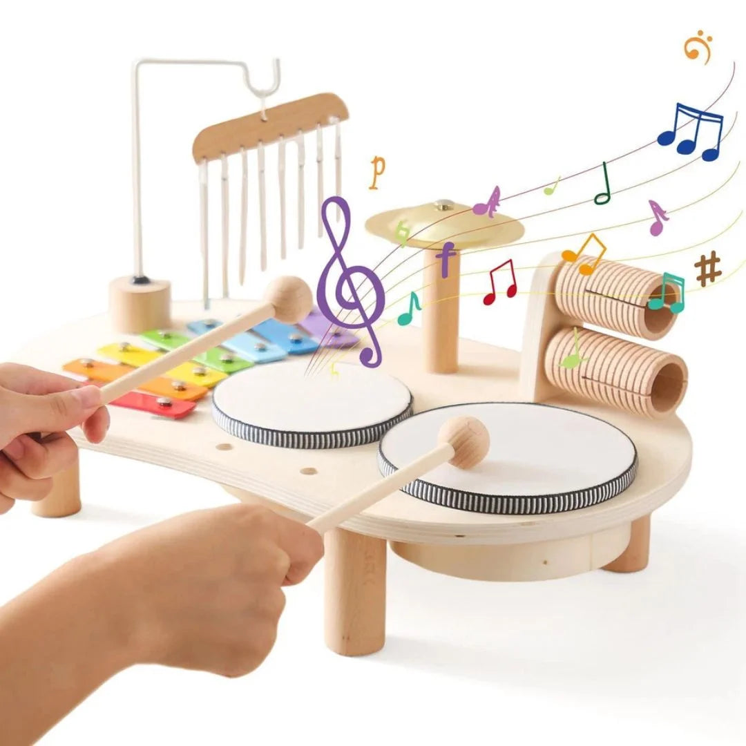 Montessori Schlagzeug aus Holz