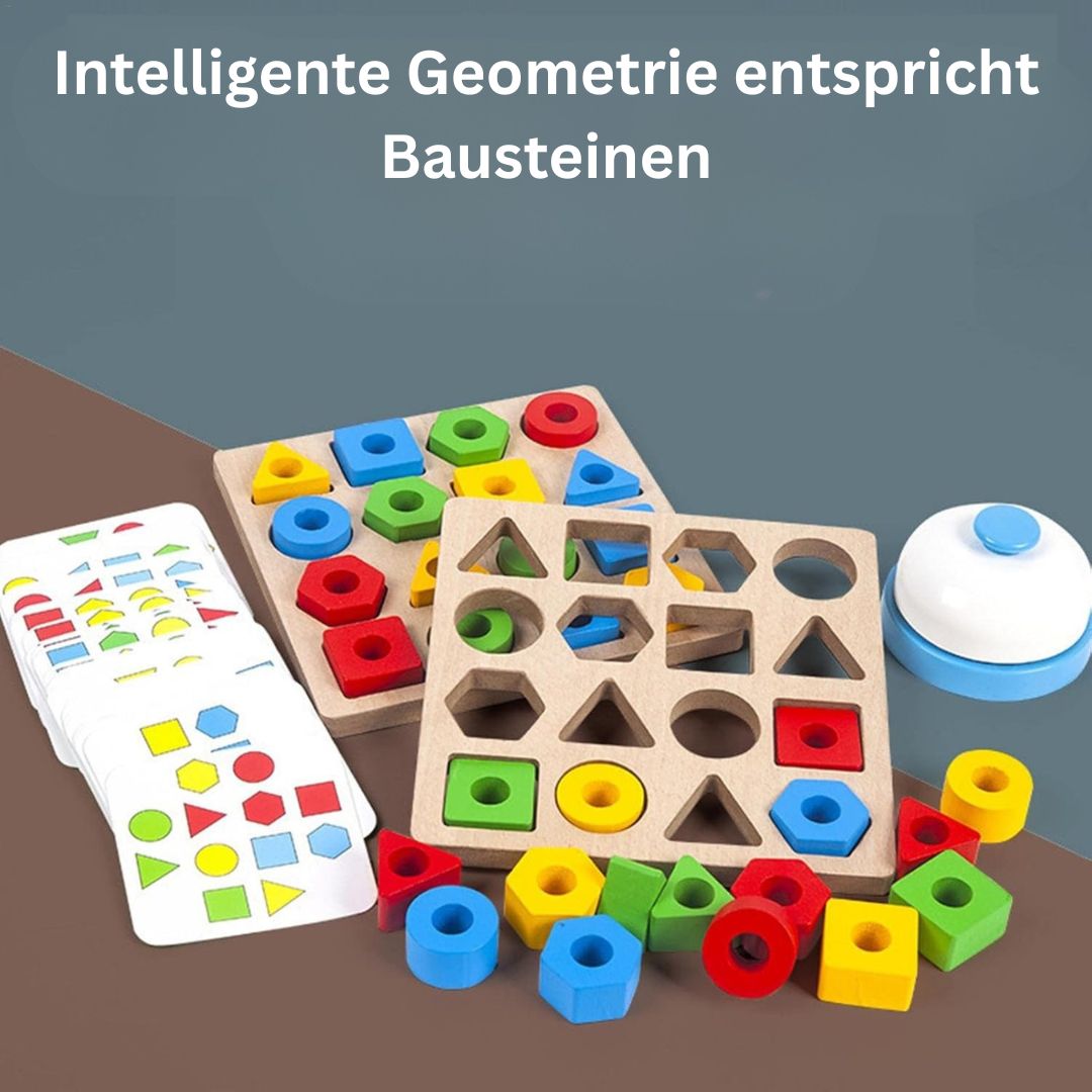 Holzspiel mit Farben und Formen