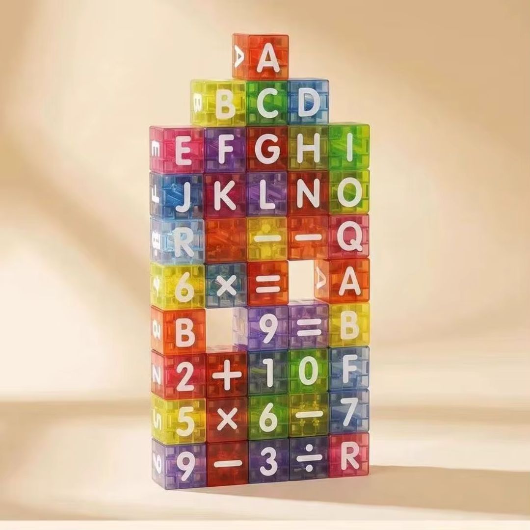 LernWürfel - Magnetisches Buchstaben- und Zahlen-Lernset