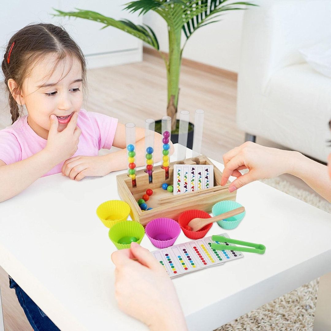 Montessori Reagenzglas Farben Spiel
