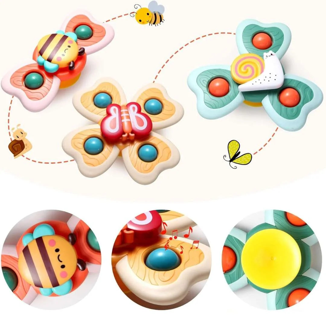 Saugnapf Spinner 3er Set