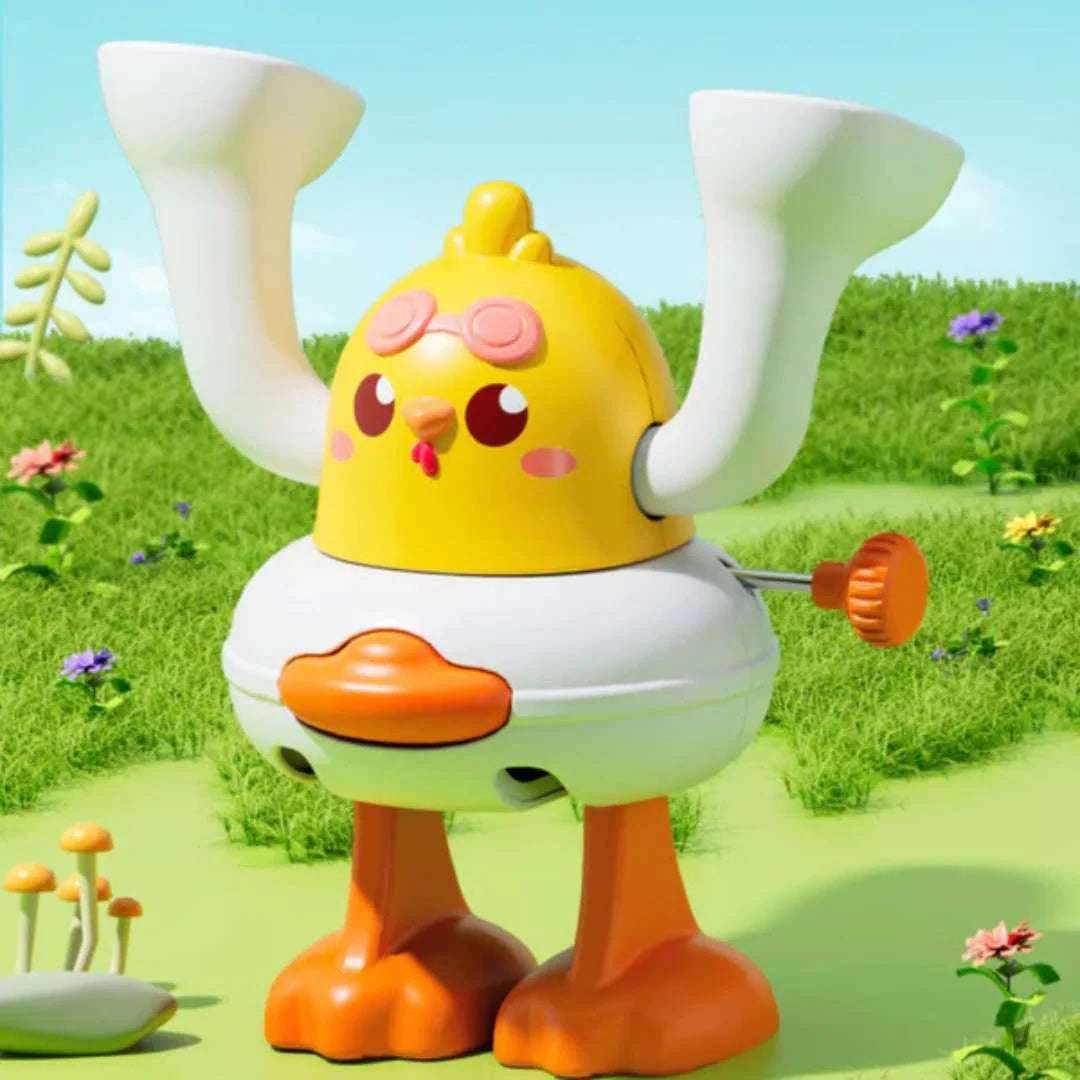 Aufziehbare Purzelbaum Ente