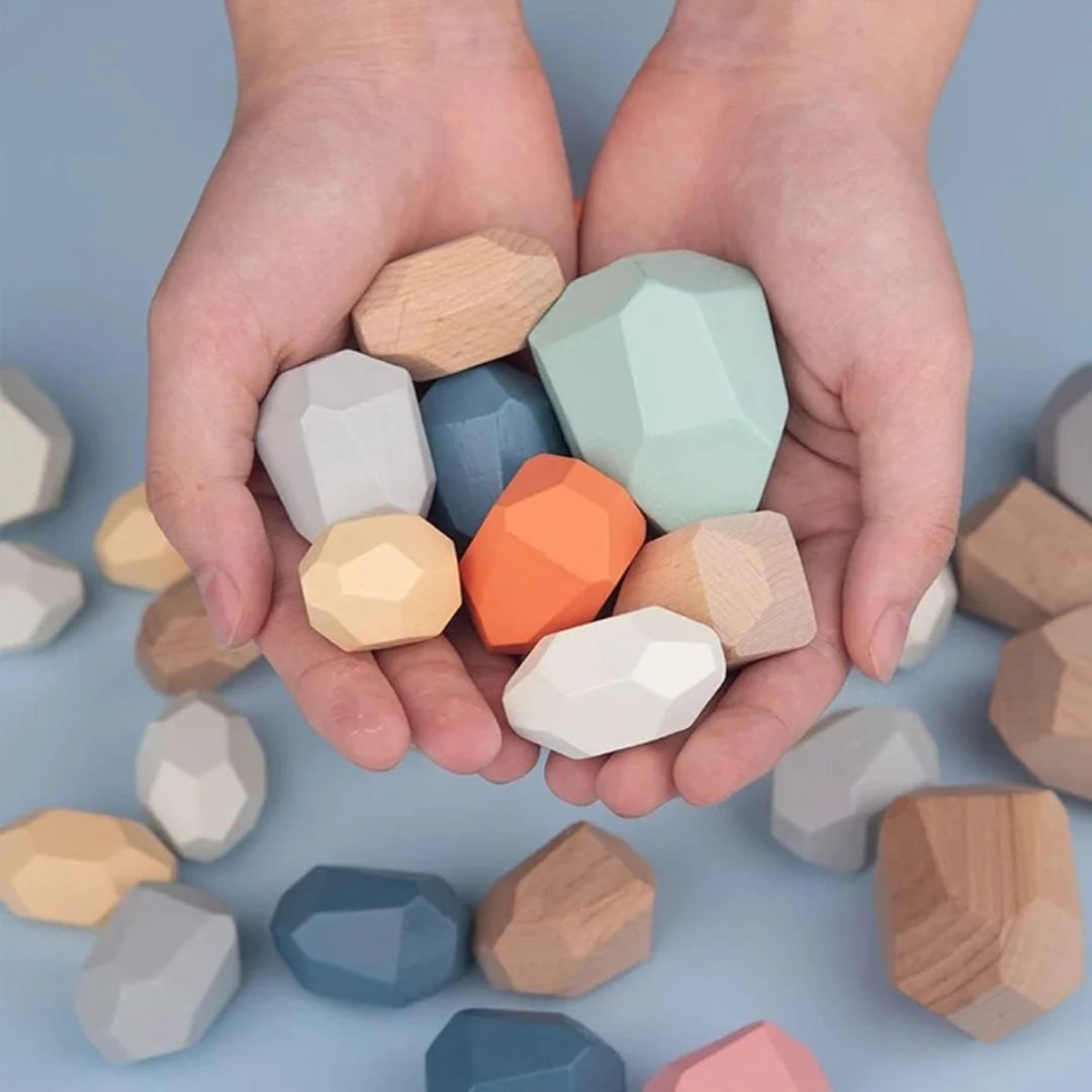 Montessori Holz Balanciersteine für Kinder