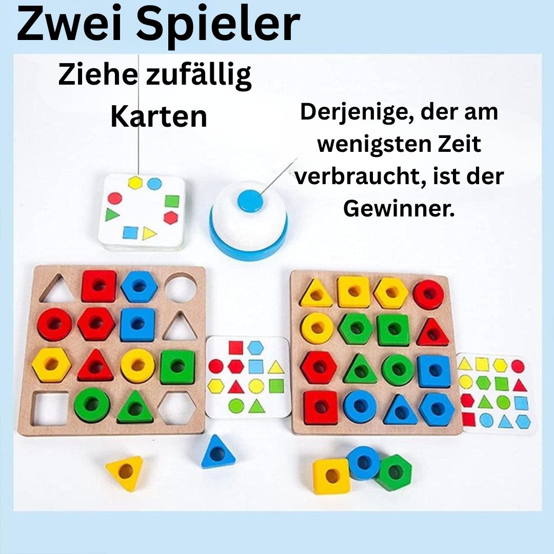 Holzspiel mit Farben und Formen