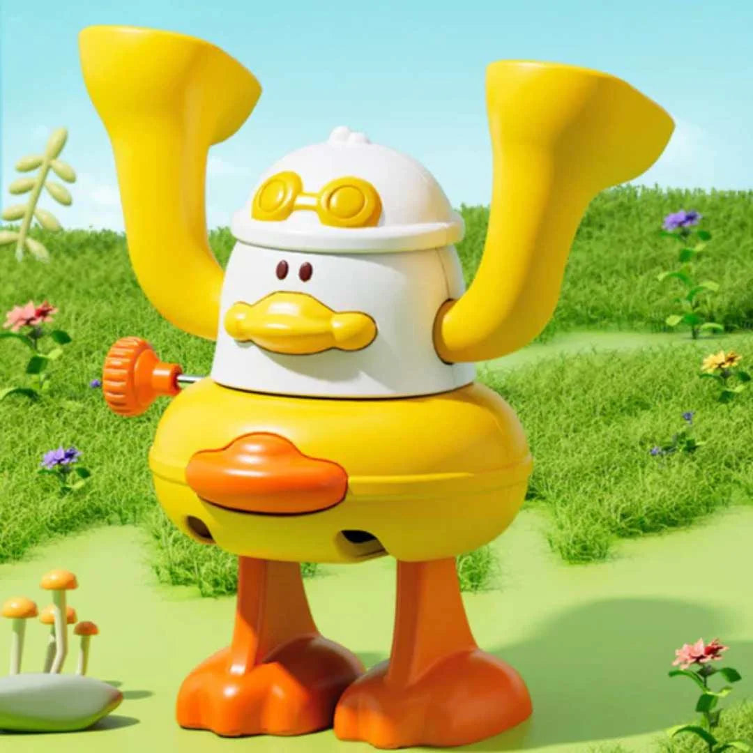 Aufziehbare Purzelbaum Ente