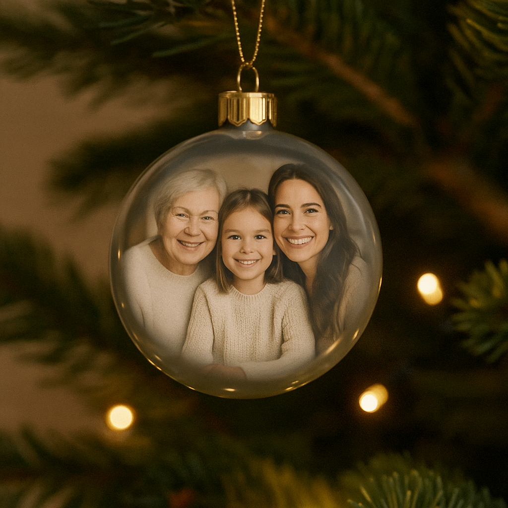 Deine WeihnachtsKugel – einzigartig personalisiert mit Bildern & Videos