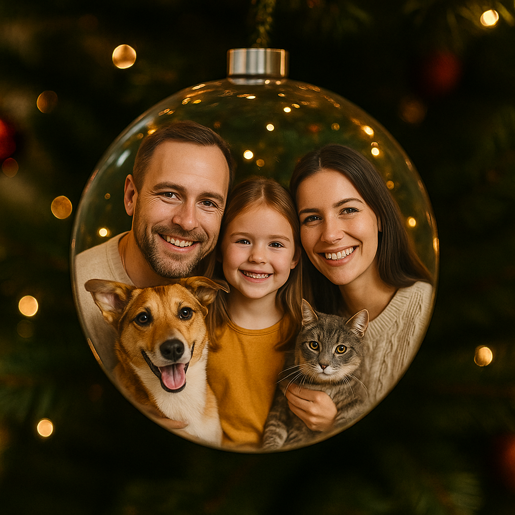 Deine WeihnachtsKugel – einzigartig personalisiert mit Bildern & Videos