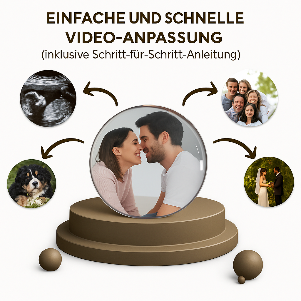 Deine WeihnachtsKugel – einzigartig personalisiert mit Bildern & Videos