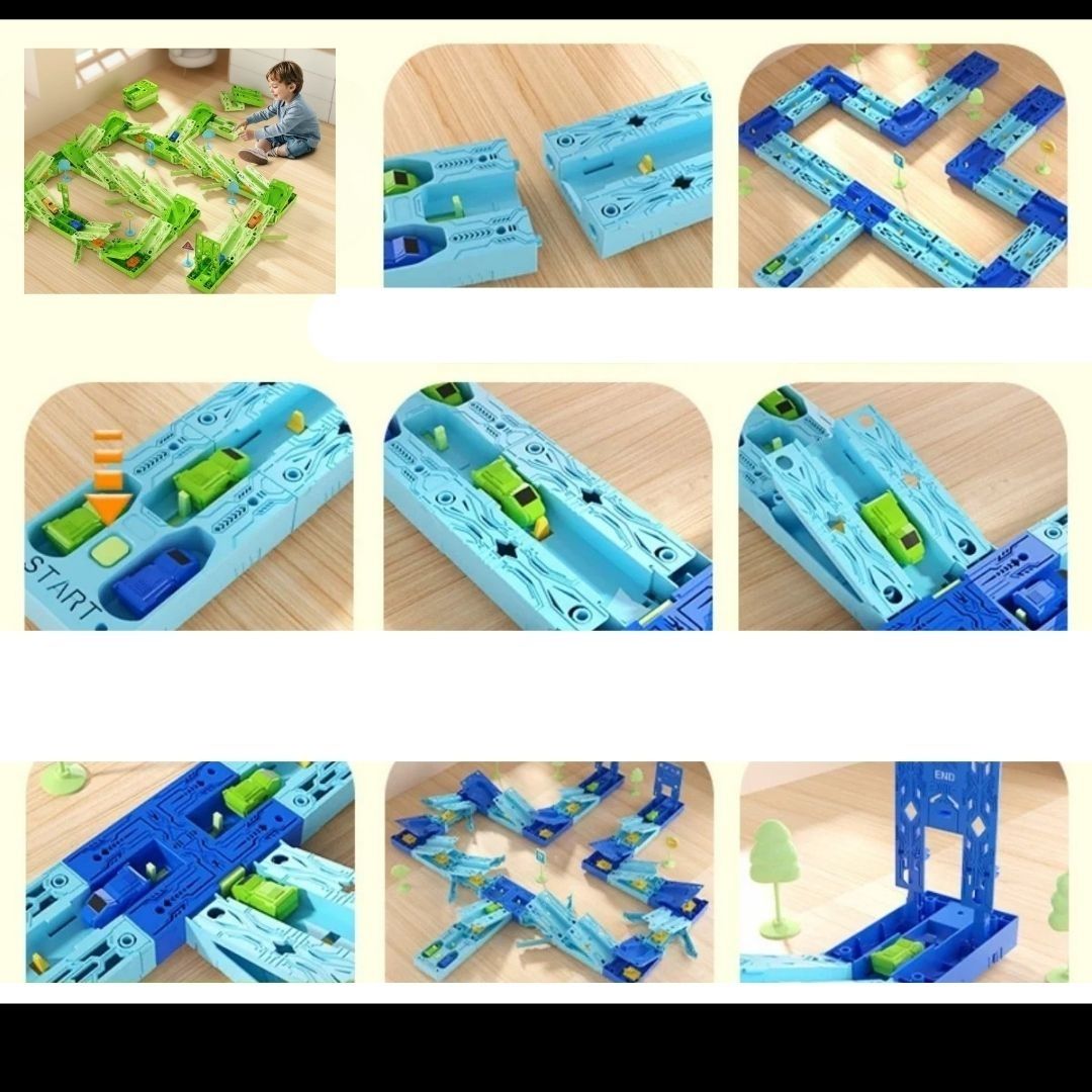 GravityRacer - Renn- und Baustrecken-Set für Kinder
