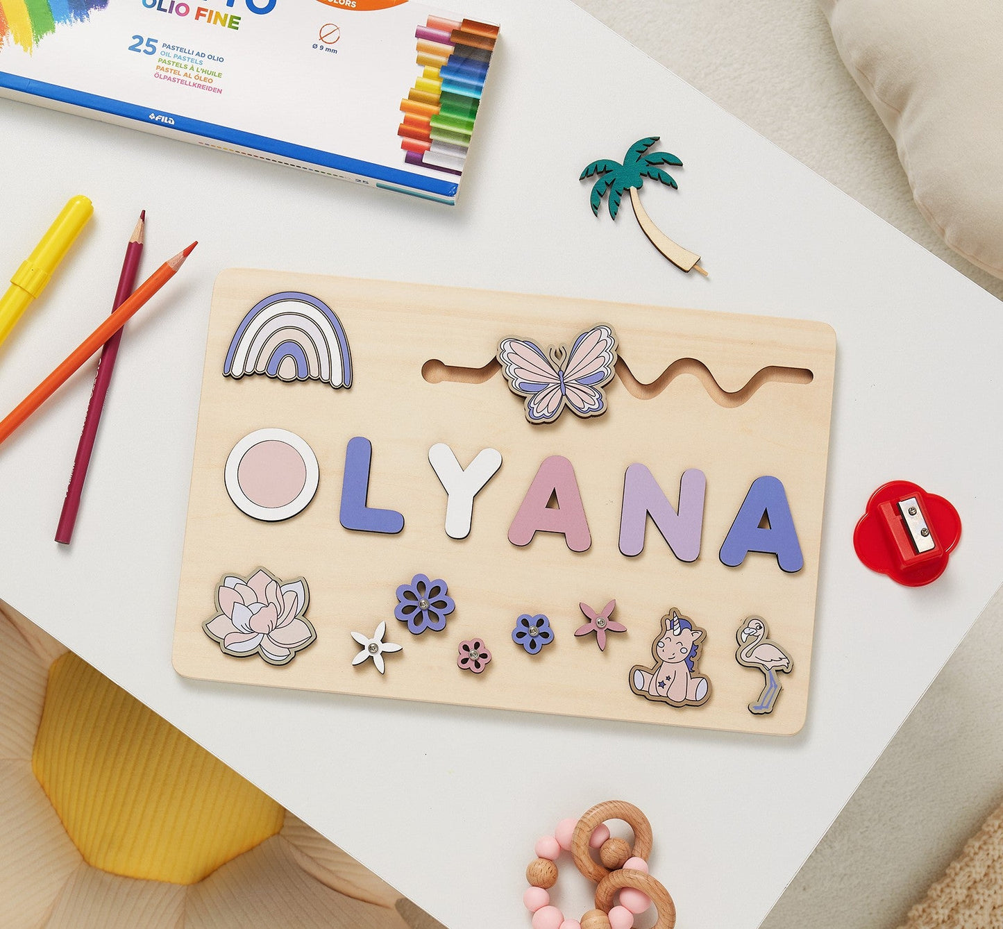 Personalisiertes Kinder Namen Holz Puzzle