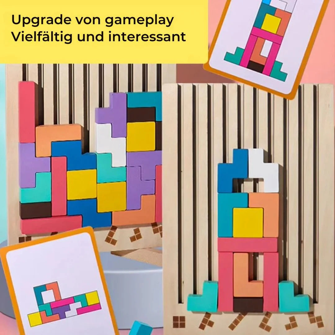 Montessori Holz Tetris - Lern- und Spaß Spielzeug